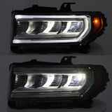 Headlight Assembly Replacement for Acadia AT4 2020-2023 Headlight Black Housing Left Side