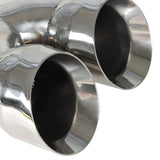 Labwork 2 Pcs Quad 3" In 4" Out 9" Long Dual Wall Exhaust Tips Stainless Steel Lab Work Auto