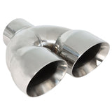 Labwork 2 Pcs Quad 3" In 4" Out 9" Long Dual Wall Exhaust Tips Stainless Steel Lab Work Auto