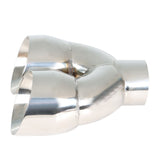 Labwork Exhaust Tip Dual Wall Stainless Steel Twin 4 inch Outlet 3 inch Inlet 9 Length Lab Work Auto