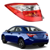 Labwork For 2014-2016 Toyota Corolla Red Clear Tail Light Brake Lamp Left Side Lab Work Auto