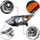 Labwork For 2017-2019 Nissan Rogue Sport Halogen Headlight Assembly Black Driver Lab Work Auto