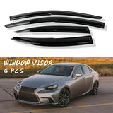 Labwork Window Visor For 06-12 Lexus IS250 IS350 ISF Sedan Rain Guard Deflector Lab Work Auto