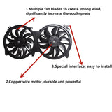 Radiator + AC Condenser Cooling Fan For 07-18 Altima Sedan 16-18 Maxima 620-453 Lab Work Auto