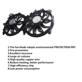 Radiator + AC Condenser Cooling Fan For 07-18 Altima Sedan 16-18 Maxima 620-453 Lab Work Auto