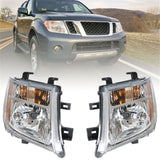 Replacement Headlight Pair For Nissan Pathfinder/Frontier 2005-07/08 Clear Lens Lab Work Auto