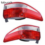 Right & Left Tail Light Lamps For 2003-2004 Honda Accord Red Lens Chrome Housing Lab Work Auto