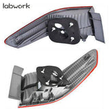 Right & Left Tail Light Lamps For 2003-2004 Honda Accord Red Lens Chrome Housing Lab Work Auto