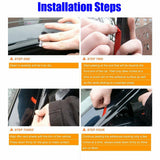 Window Visor Shade Vent Wind Rain Sun Deflector 4Pcs For Honda Odyssey 2011-2017 Lab Work Auto