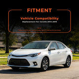 3PCS TPE All-Weather Floor Mats for 2014-2019 Toyota Corolla