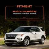3PCS TPE All-Weather Floor Mats for 2015-2019 Ford Explorer 7 Seats