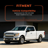 4-Piece All-Weather TPE Floor Liners & 6.5 Foot Truck Bed Mat for 2015-2026 Ford F-150 SuperCab Extended Cab – Heavy Duty Custom Fit Protection