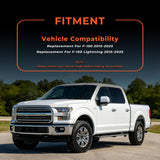 3PCS Floor Mats Black TPE Replacement for F150 2015-2025 Replacement for F150 Lightning SuperCrew Cab 2022-2025