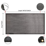 Awning Complete Kit Black Grid Uv Blocking RV Awning Sun Shade Screen Front Side 7FT x 19FT 3in Replacement for Travel Outdoor Camping