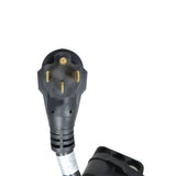 labwork Black 25FT 50A RV Extension Cord Heavy Duty SJTW Cord with LED Power Indicator and Cord Organizer 14-50P/R Standard Plug