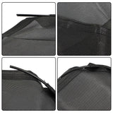 1Set 7FT x 11FT 3in RV Awning Sun Shade Screen Front Side Awning Complete Kit Black Grid Uv Blocking Replacement for Travel Outdoor Camping