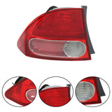 labwork Outer Driver Side Tail Light Replacement for 2006-2008 Honda Civic Halogen Rear Tail Brake Lamp Assembly LH Left Side 33551SNAA01 HO2800166