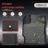 TPE Floor Mats Liners & Trunk Cargo Liner Set For 2012-2015 Toyota Prius C Black