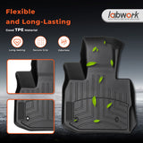 labwork 3PCS Floor Mats Black TPE Replacement for X3 2018-2024 Replacement for X4 2019-2024