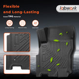 3Pcs Floor Mats Liners Carpets TPE Black Replacement for Frontier 2008-2021