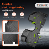 2PCS TPE All-Weather Front Floor Mats for 2011-2017 Honda Odyssey