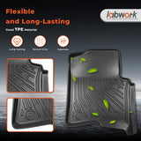 3PCS Floor Mats Liner Black TPE Replacement for F150 Super Crew Cab 2004-2008