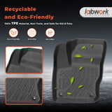 3-Piece All-Weather TPE Floor Mats Set for 2012-2018 Ford Focus(Fits Sedan & Hatchback)