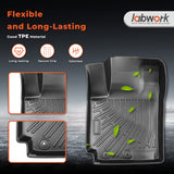 4PCS Floor Mats Black TPE Replacement for Rio 2018-2023