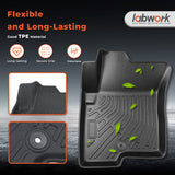 Floor Mats Replacement for Caliber 2007-2012 | 4Pcs Front and Rear, TPE Material, Black