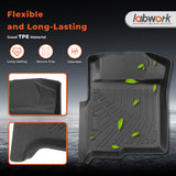 For 2009-2014 Ford F-150 F150 SuperCab TPE Front &2nd Row Floor Mats Liner Black
