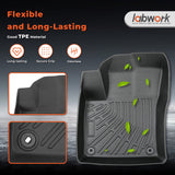 Fits 2016-2022 Toyota Prius TPE Floor Mats+Trunk Cargo Liner Waterproof Black