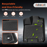Full Set TPE All-Weather 3D Custom Floor Mats for 2014-2020 Acura MDX 7-Passenger