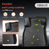 3Pcs Car Floor Mats Front and Rear TPE Black Replacement for Sentra 2020-2024