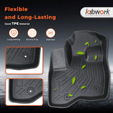 4PCS TPE All-Weather Floor Mats [2nd Row Bench Seat] for 2011-2014 Ford Explorer 7 Seats
