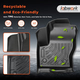 labwork Custom Fit TPE All-Weather Floor Mats for 2013-2019 Ford Escape C-Max