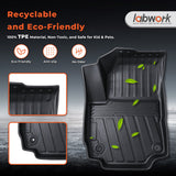 Floor Mats for 2018-2024 Chevy Equinox (Not for EV) / GMC Terrain, All-Weather TPE Custom Fit Floor Liners Cargo Liner