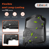 3PCS Floor Mats Black TPE Replacement for R-am 1500 Quad Cab 2002-2008 Replacement for R-am 2500 3500 Quad Cab Heavy Duty 2003-2009