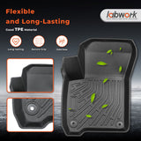 3Pcs Car Floor Mats Liner Front and Rear TPE Black Replacement for Journey 2011-2020