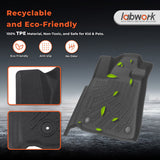 3-Piece TPE All-Weather Floor Mats for 2007-2011 Toyota Tundra CrewMax Double Cab