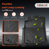 3PCS TPE All-Weather Floor Mats for 2005-2015 Toyota Tacoma