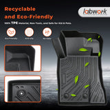 3-Piece All-Weather TPE Floor Mats Set for 2015-2025 Ford Mustang GT EcoBoost & Mach 1