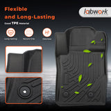 Floor Mats Liners Front & Rear For 2024 2025 Ford Ranger SuperCrew Cab TPE