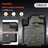 5PCS Floor Mats and Cargo Liners Black TPE Replacement for Pilot 2009-2015