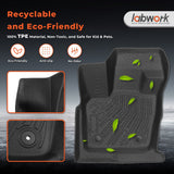 labwork 3-Piece 3D TPE All-Weather Floor Mats for 2017-2020 Ford Fusion Front & Rear Set