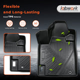 3D Black Car Floor Mats 4Pcs Floor Liners Replacement for Highlander 2008-2013
