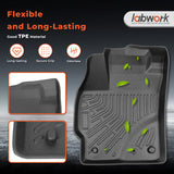 Floor Mats Liner For 2010-2015 Toyota Prius TPE 3D Model All-Weather Black 3PCS