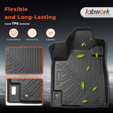 5Pcs Car Floor Mats and Cargo Liner Front and Rear TPE Black Replacement for Highlander 2008-2013