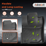 TPE Floor Mats Liner For 2013-2024 Toyota 4Runner 7-Seat All-Weather Waterproof