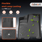 Floor Mats 3 Row Liner Set for 2011-2012 Toyota Sienna 8seats