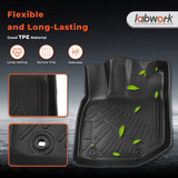 4Pcs Car Floor Mats Liner Front and Rear TPE Black Replacement for Fit 2.gen 2009-2013 Hatchback 4-Door